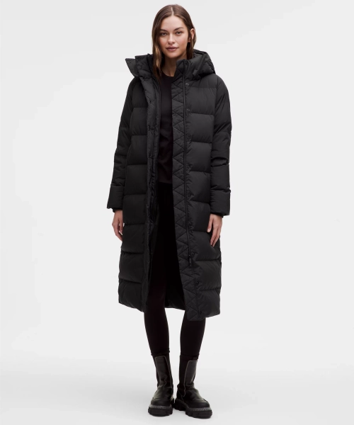 Wunder Puff 600-Down-Fill Long Jacket - Black - 10