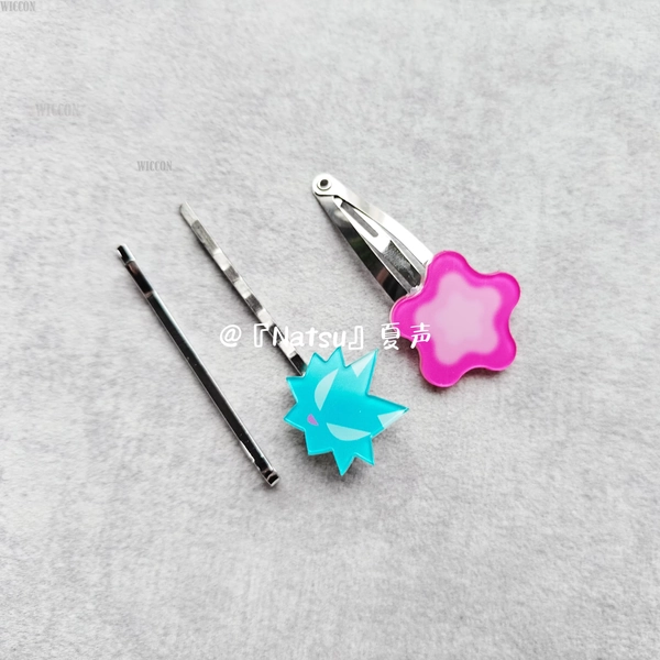 3PCS/SET Ivan R6 Hairclip Alien Stage Cosplay Cute Kawaii Prop Headwear Pink Flower Till Hairclip Halloween Carnival Gifts - AliExpress