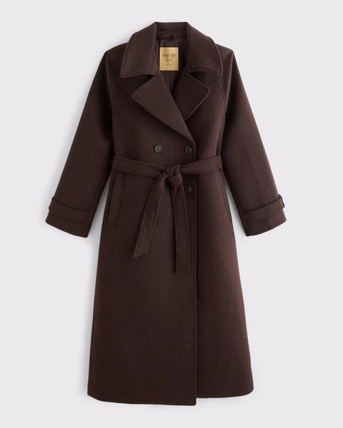 Wool-Blend Trench Coat