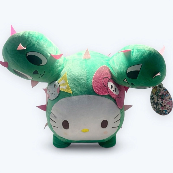 Tokidoki x Sanrio Hello Kitty Cactus Jumbo Plush 16” High  36” Round Green W Tag