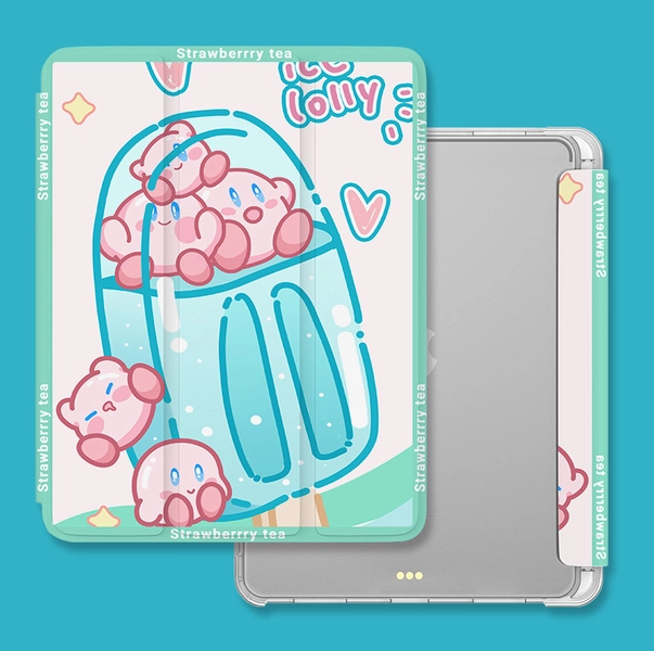 Cute Kirby iPad Case Kawaii iPad Air Smart Folio Cases - C