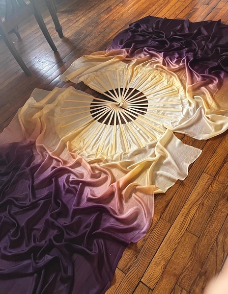 Plum Priestess Silk Veil Fans • Gold + Plum Hand Dyed Habotai Silk • Natural Bamboo Staves • Made to Order • Festival Flow Silks - Etsy Canada