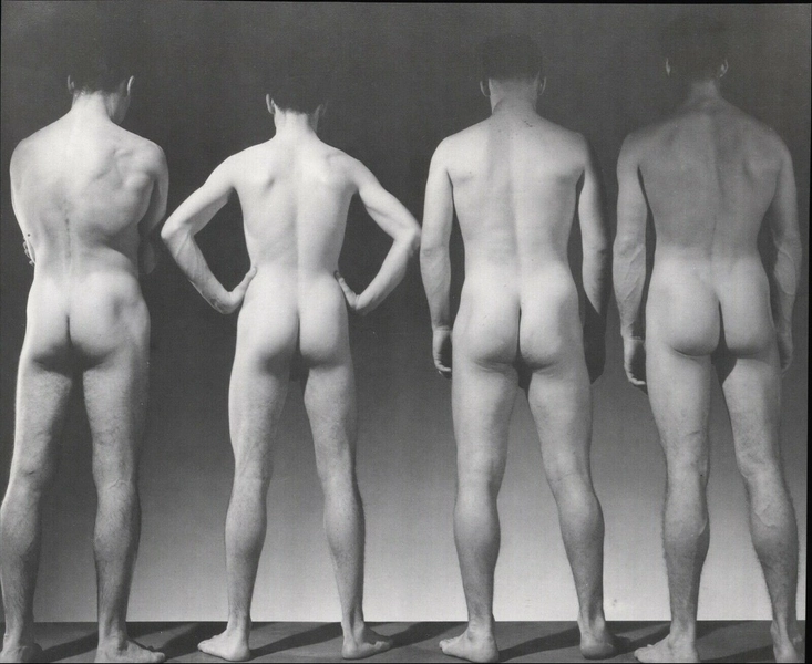 1941 1981 4 Male Nudes Butt Rear George Platt Lynes Art Photo Photogravure 11x14