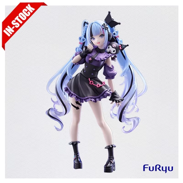 Modèle Original authentique FuRyu Trio-Try-iT Hatsune Miku 19cm neige Miku x Kuromi Figure Anime Figurine PVC jouets cadeaux Collections
