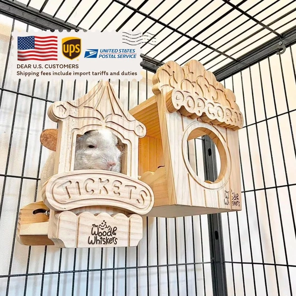 Ticket Booth Climbing Ledge - Handmade Pine Wood Chinchilla Perch - Etsy Canada