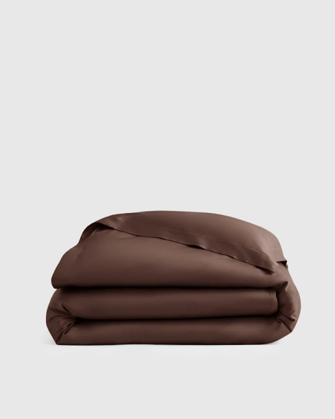 Signature Giza Cotton Sateen Duvet Cover in Espresso
