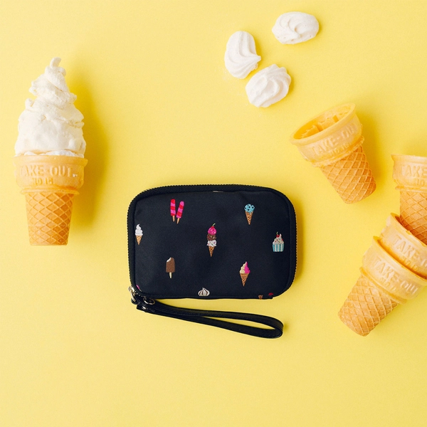 Bow & Tie: Happy Ice Cream Drawer Pouch Pocket - Drawer Pouches Lineup - Hobonichi Techo 2026