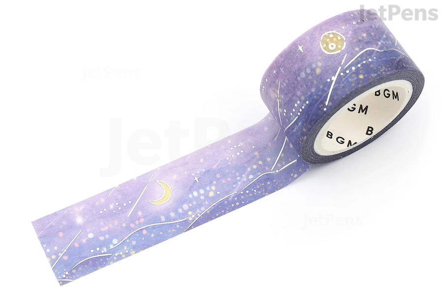 BGM Washi Tape - Meteor Night - Shooting Stars - 20 mm x 5 m
