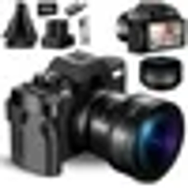 NBD Digital Camera 4K Ultra HD 48MP All-in-One Vlogging Camera with Wide Angle Lens, Digital Zoom 16x and 3" Screen