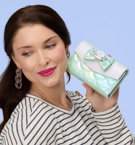 Loungefly Disney The Little Mermaid Iridescent Pearl Flap Wallet