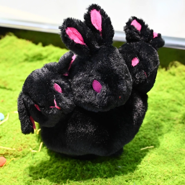Necro Cerberus Bunny Plushie | Three Headed Rabbit Plush