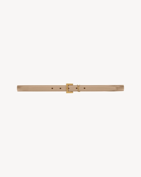 CASSANDRE YSL thin belt in smooth leather