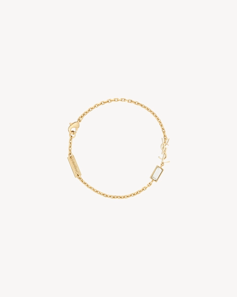 CASSANDRE charm bracelet in metal and rhinestone