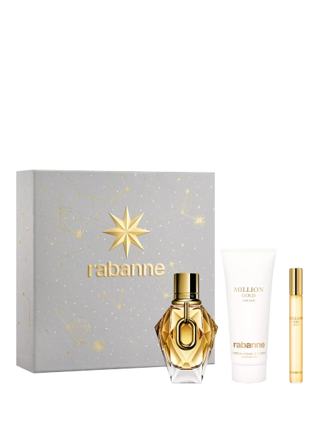 Rabanne Million Gold for Her Eau de Parfum 50ml Holiday Fragrance Gift Set