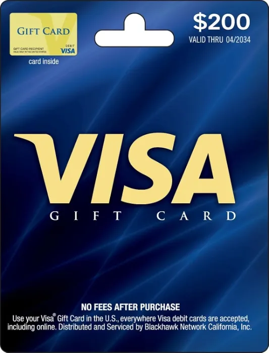Visa Virtual Gift Card $200