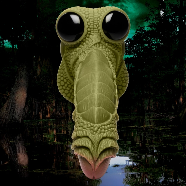 Swamp Monster Green Scaly Silicone Dildo - Creature Cocks