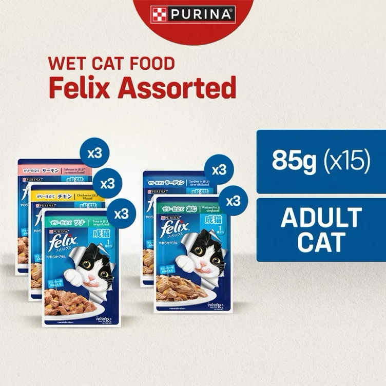 FELIX Wet Cat Food by Purina (Assorted x15)