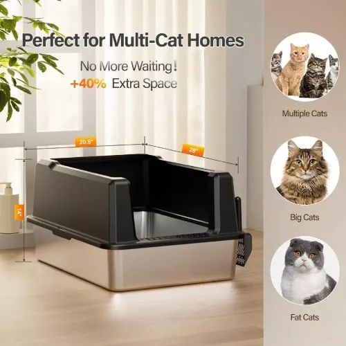 Stainless Steel Cat Litter Box