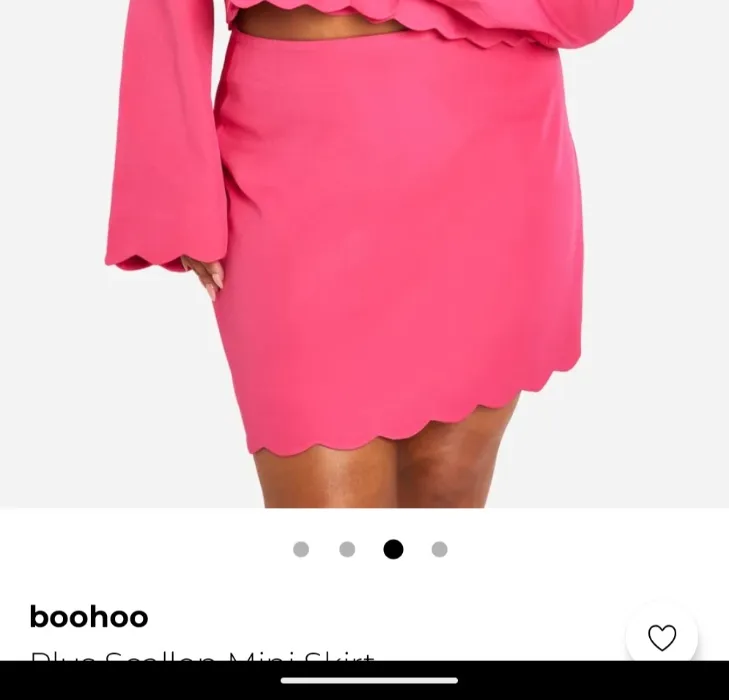 Pink scallop skirt