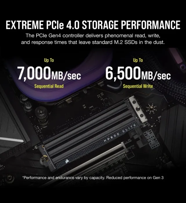 MP600 ELITE 2TB PCIe Gen4 x4 NVMe 1.4 M.2 SSD with Heatsink | Default Title