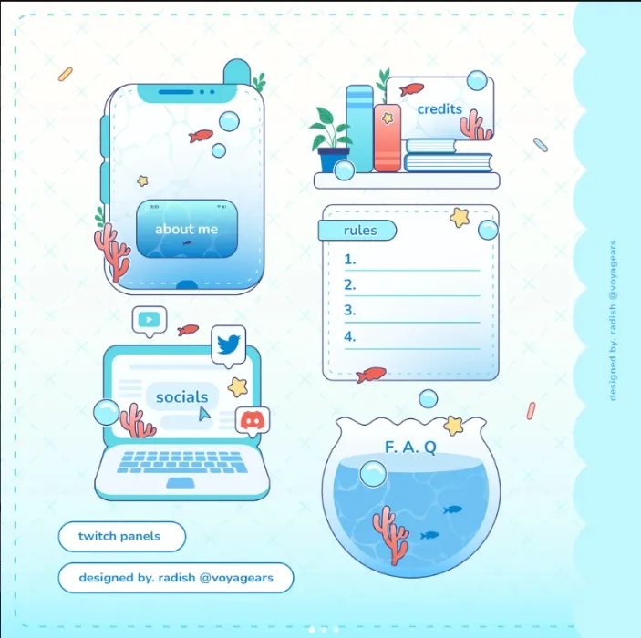 🪼☆ Aquatic + Blue Overlays Pack Version 2