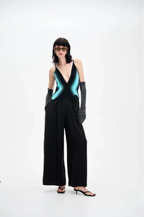 Aurora Mixed Media Jumpsuit