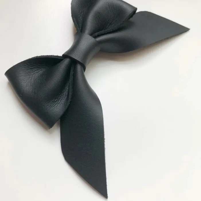 Leather Hair Bow