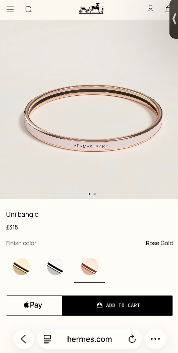 Pink Hermes bangle 😏