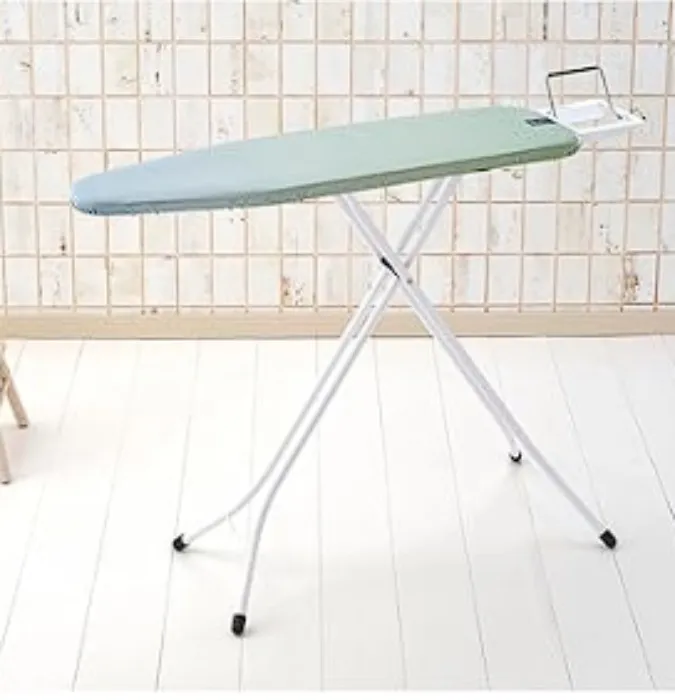 Brabantia Ironing board A, 110x30 cm - Soothing Sea | 100% Fairtrade cotton | Compact and stable design | Adjustable height and steam iron support | Child and transport lock : Amazon.nl: Home & Kitchen