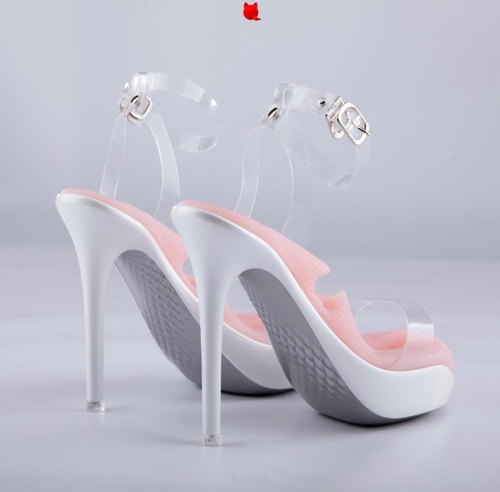 Virtuous Contract 11cm Platform High Heels Clear Ankle Strap Multiple colors Statement Shoes by CatQ