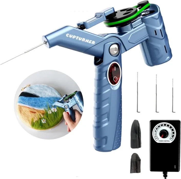 Electric Needle Felting Machine for Quick Felting - Blue