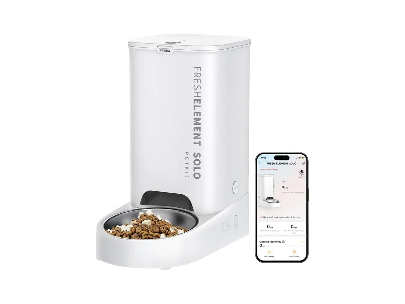 Petkit Fresh Element Solo | Automatic Feeder | Capacity 3 L | White - White