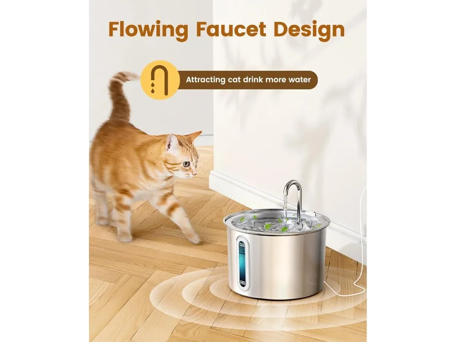 Cat Water Fountain Stainless Steel 2L