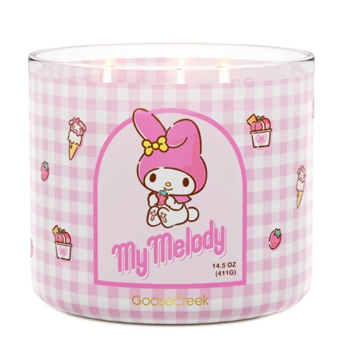 My Melody 3-Wick Candle | Peach Strawberry