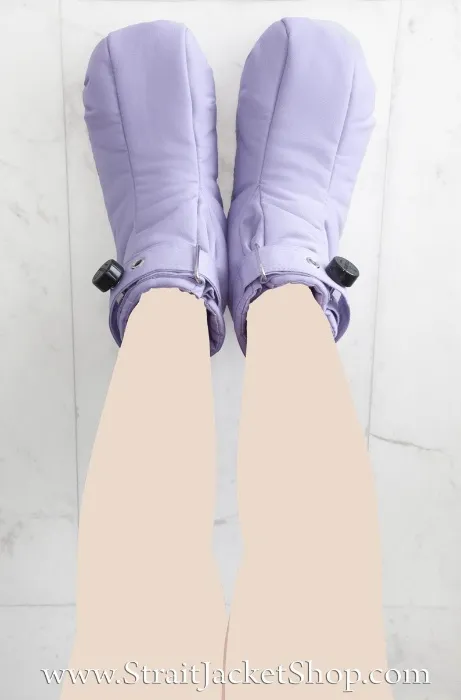 StraitJacketShop Purple Restraining Booties - Soft Padded Booties