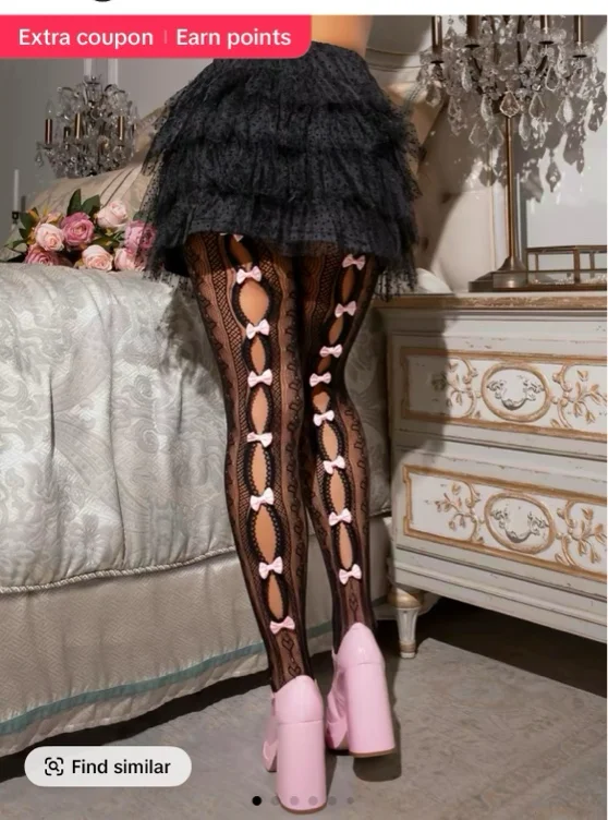 Tights with bows