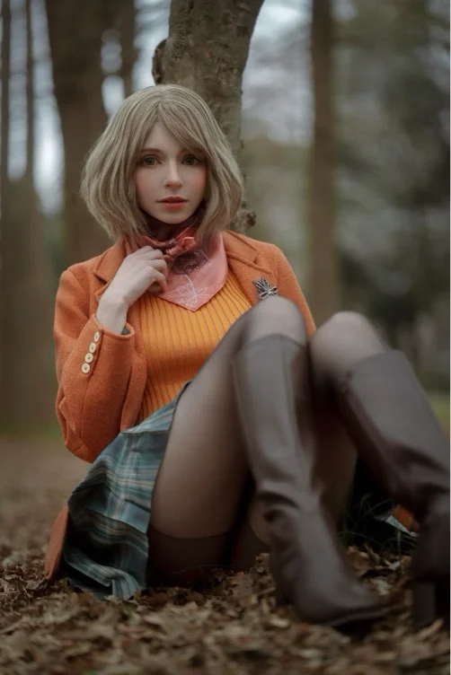 Ashley Graham Cosplay Wig Adult Women Dress Game Costume Disguise Coats Skirt Stockings Outfit Female Halloween Disguise Suit - AliExpress 