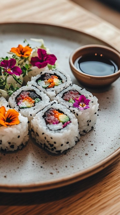 Vegan sushi order