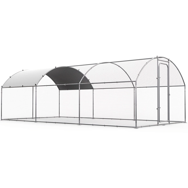TEMU Chicken Coop Large Metal Upgrade Wire Mesh Chicken Pen With Water-resident And Anti-uv Cover, Duck Rabbit House Outdoor