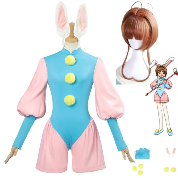 Anime Cardcaptor Sakura Cosplay Rabbit Jumpsuits