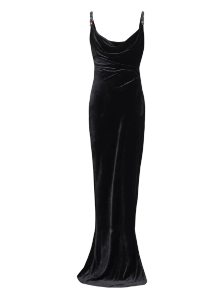Balmain jewel-embellished velvet dress | 34
