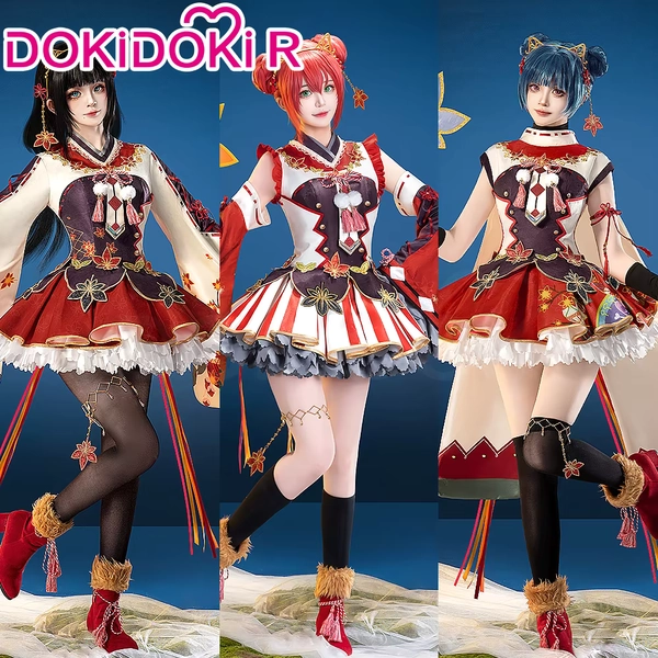 Tsushima Yoshiko Kurosawa Dia Ruby Cosplay Kostüm Anime LoveLive!【S-2XL】DokiDoki-R Damen Süßes Kleid Ahornblatt Fans Plus Size - AliExpress 