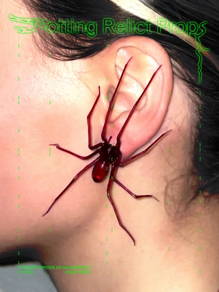 Plastic Spider as an Earring | Ruby Red Realistic Giant House Spider Stud Earrings | 1 Pcs - Etsy