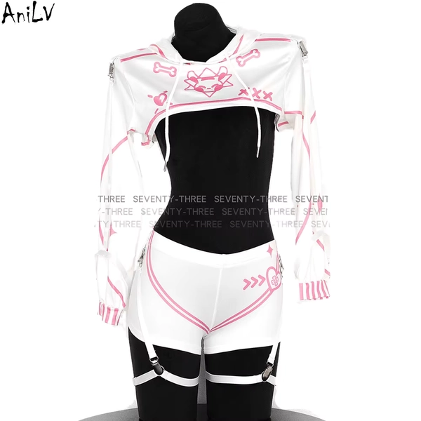 AniLV Robot Rabbit Bunny Girl Uniform Women Mech Combat Outfits Punk Cyber Cosplay Costume - AliExpress 