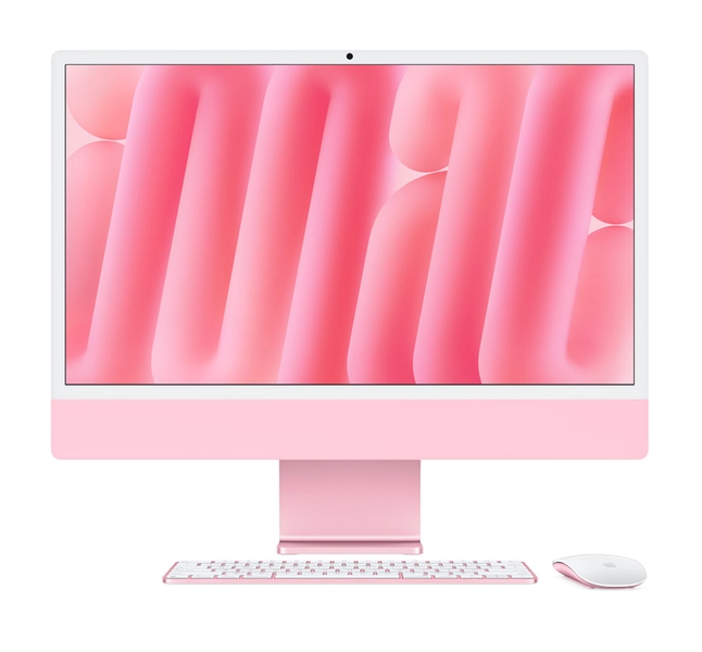 iMac, 24-inch, M4 Chip, 8-core CPU, 8-core GPU, Pink, Stand, 16GB memory, 256GB storage