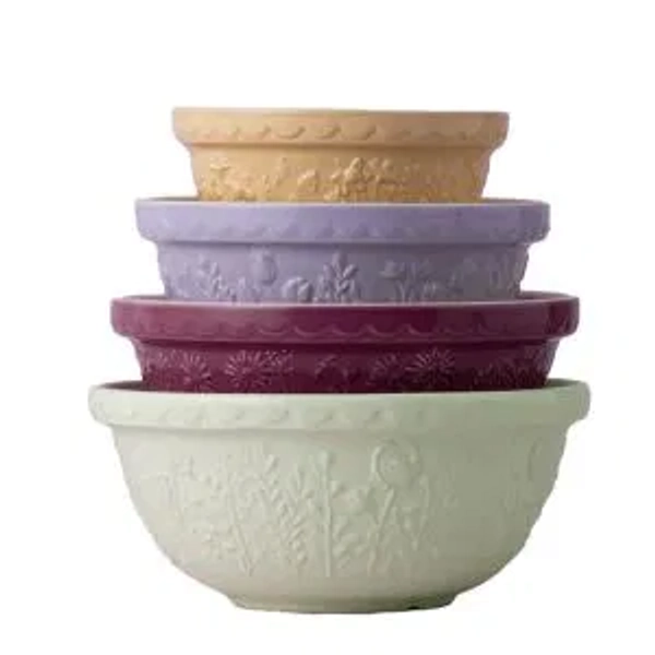 Mason Cash In The Meadow Cream Bouquet Mixing Bowl Set | Set of 4