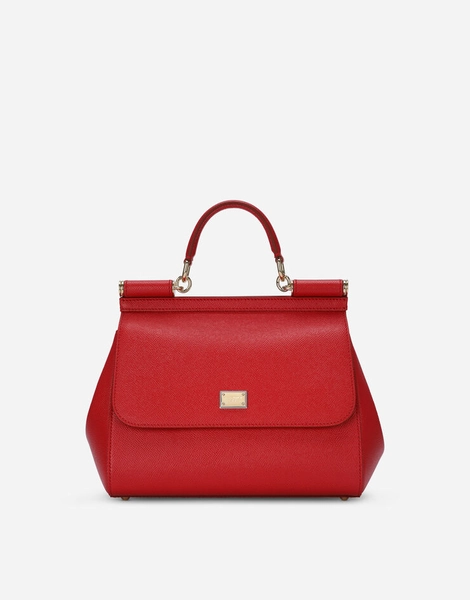 Large Sicily handbag in dauphine calfskin D&G
