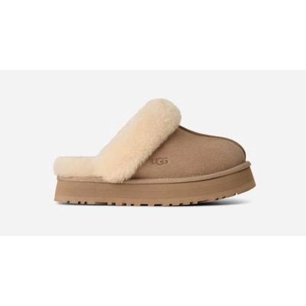 UGG® Women's Disquette Sheepskin Slippers in Sand