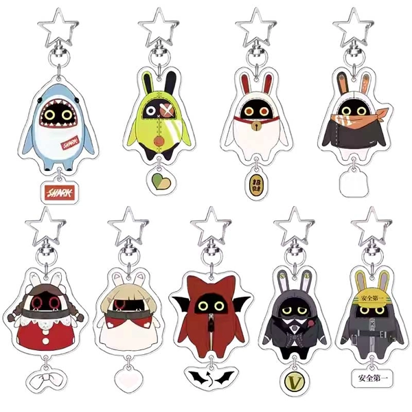 Bangboo Keychain Zenless Zone Zero Bangboo Keyring Acrylic Bunny - Sharkboo