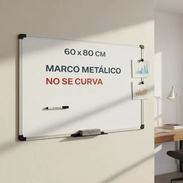 Pizarrón Blanco De 60x80 Fabricado En Mdf